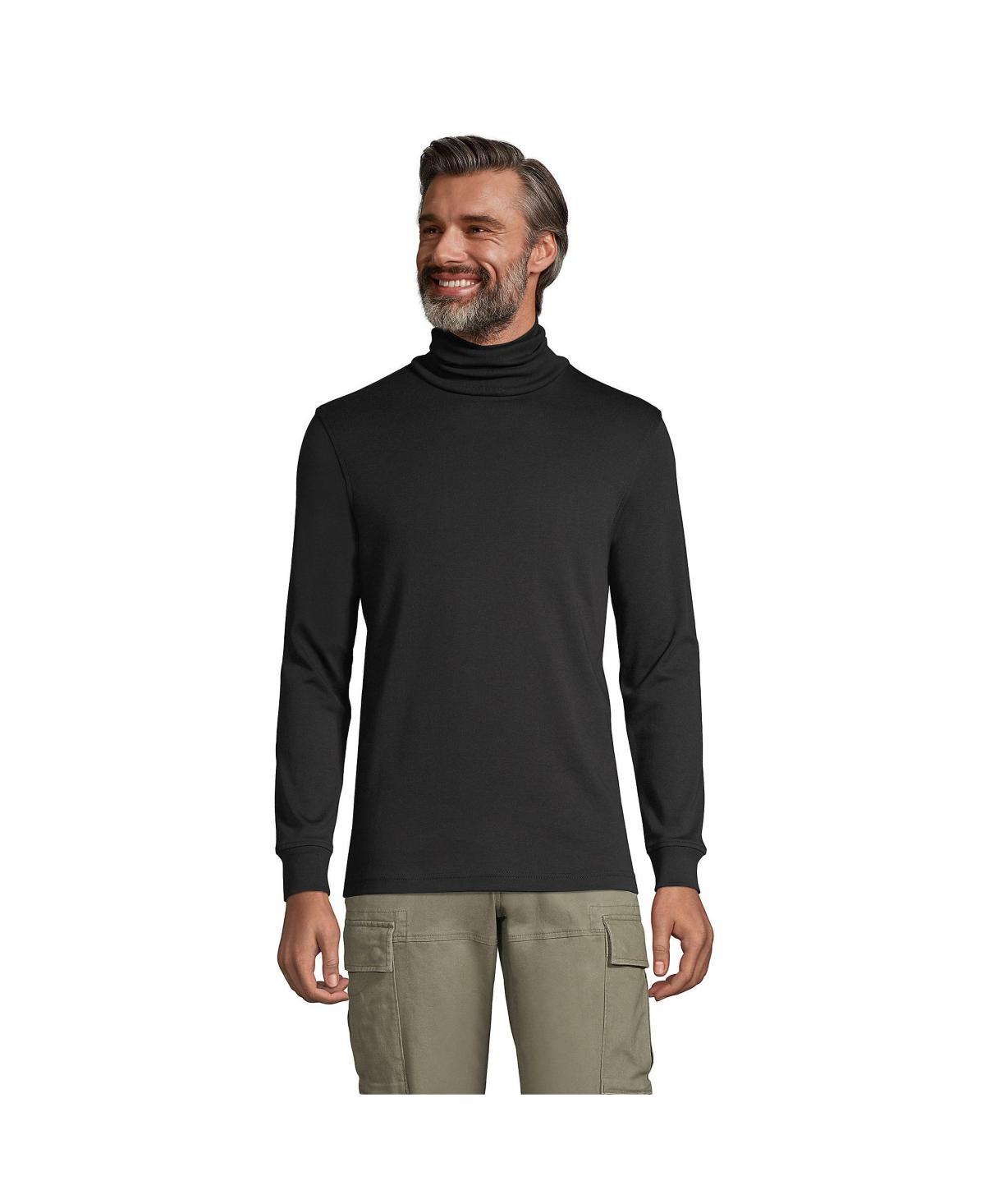 Big & Tall Lands End Super Soft Supima Turtleneck, Mens Radiant Blue Product Image