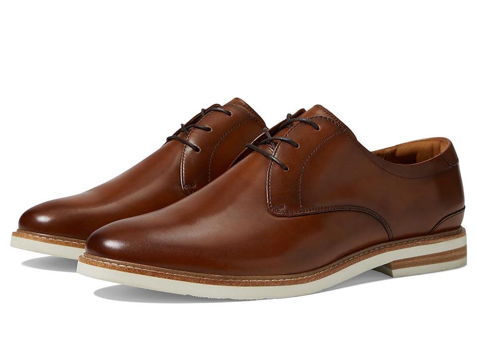 Florsheim Highland Plain Toe Oxford (Cognac Smooth/White Sole) Men's Shoes Product Image