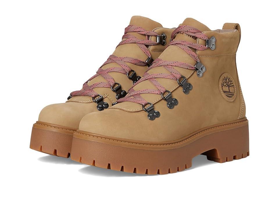 Timberland Stone Street Mid Lace-Up (Medium Beige Nubuck) Women's Boots Product Image