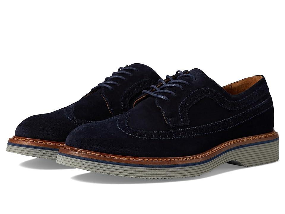 Johnston & Murphy Collection Jenson Longwing (Navy European Suede) Men's Lace-up Boots Product Image