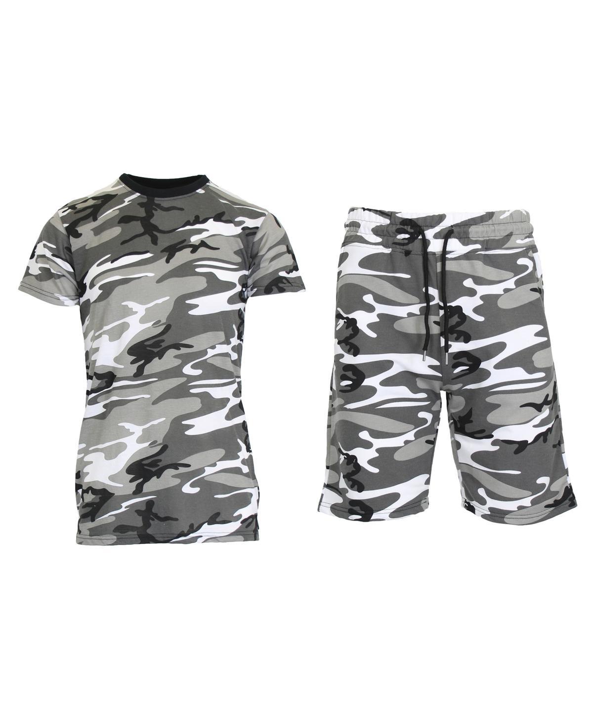 Galaxy By Harvic Mens Camo Short Sleeve T-shirt and Shorts, 2-Piece Set Product Image