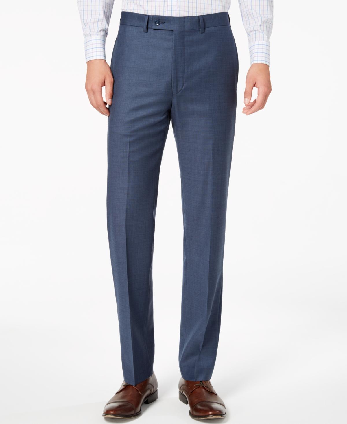 Calvin Klein Mens Solid Classic-Fit Suit Pants Product Image