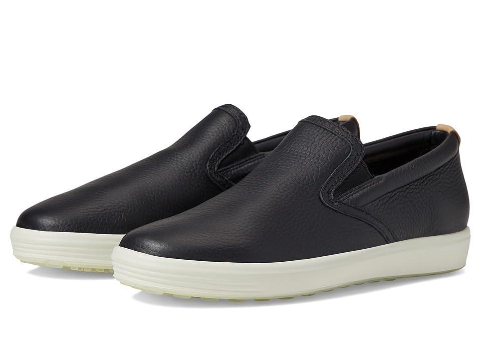 ECCO Soft 7 Casual Slip-On Sneaker (Black/Powder) Women's Shoes Product Image