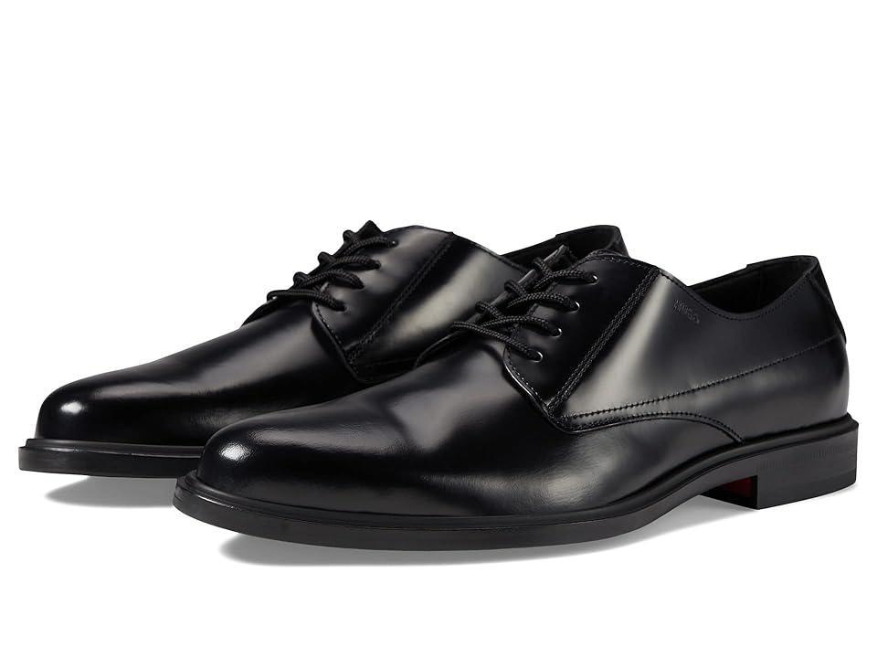 HUGO Kerr Smooth Leather Derby Shoes (Black Midnight) Men's Shoes Product Image