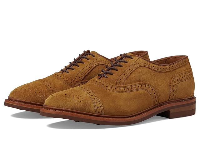 Allen Edmonds Strandmok Cap Toes (Wheat Suede) Men's Lace Up Wing Tip Shoes Product Image