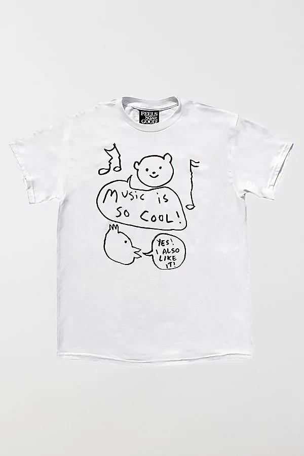 Feels So Good Music is Cool T-Shirt Top Mens at Urban Outfitters Product Image