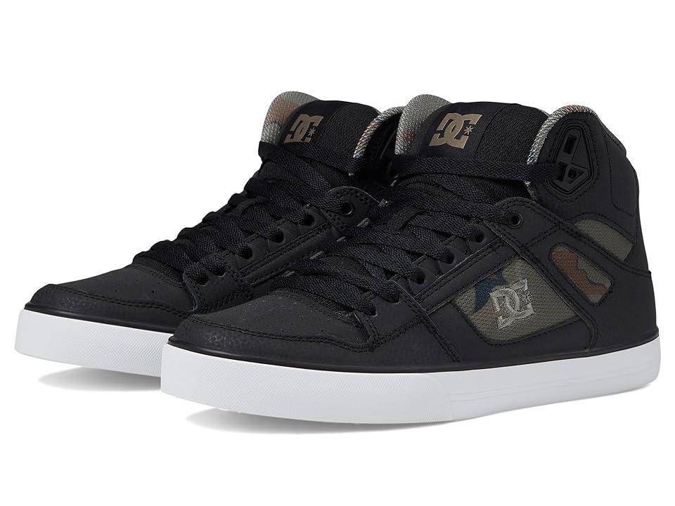 DC Pure High-Top WC Black/Green) Men's Skate Shoes Product Image