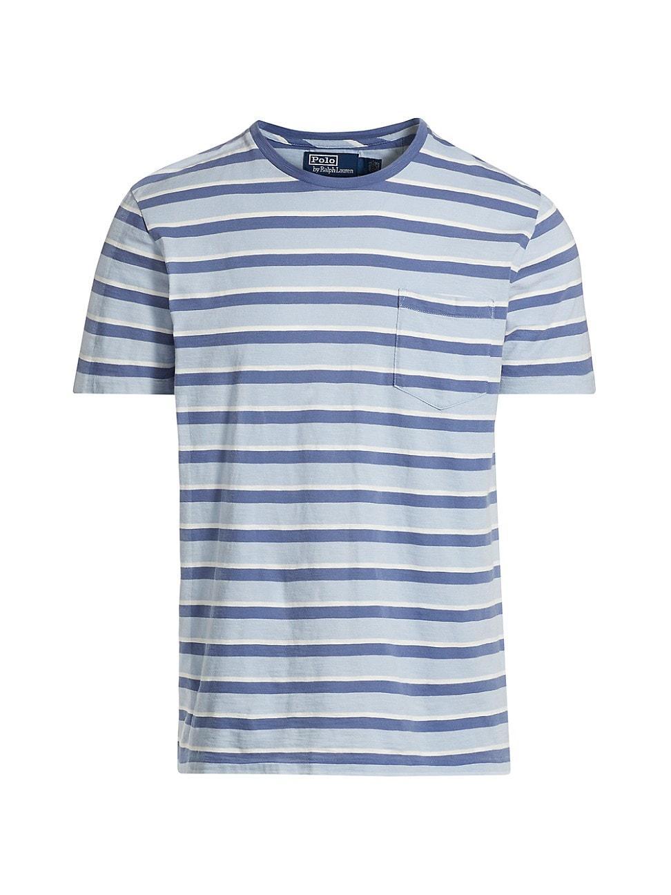 Mens Striped Cotton T-Shirt Product Image