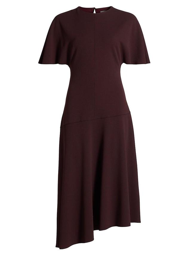 Womens Nicola Short-Sleeve Asymmetric Midi-Dress Product Image