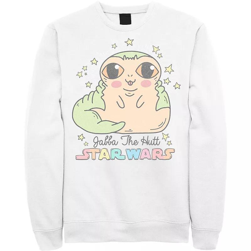 Mens Star Wars Cute Cartoon Jabba The Hutt Sweatshirt Athletic Grey Product Image