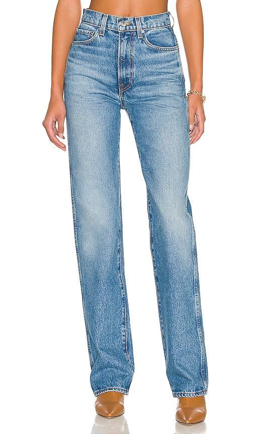 GRLFRND Sara Super High Rise Slim Straight in Blue product image