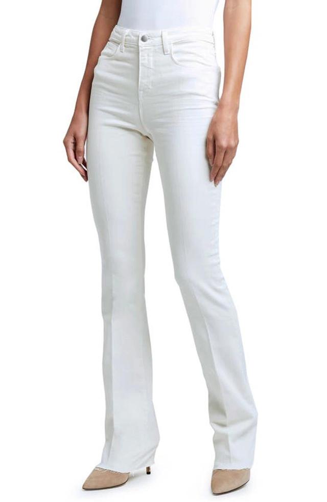 Ruth High-rise Straight-leg Jeans In Blanc Product Image