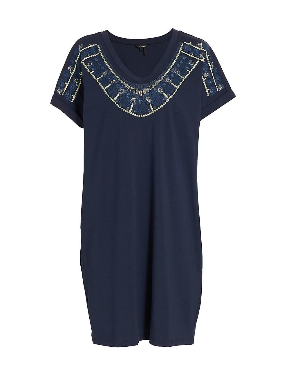 Womens Pier Embroidered Tunic Minidress Product Image