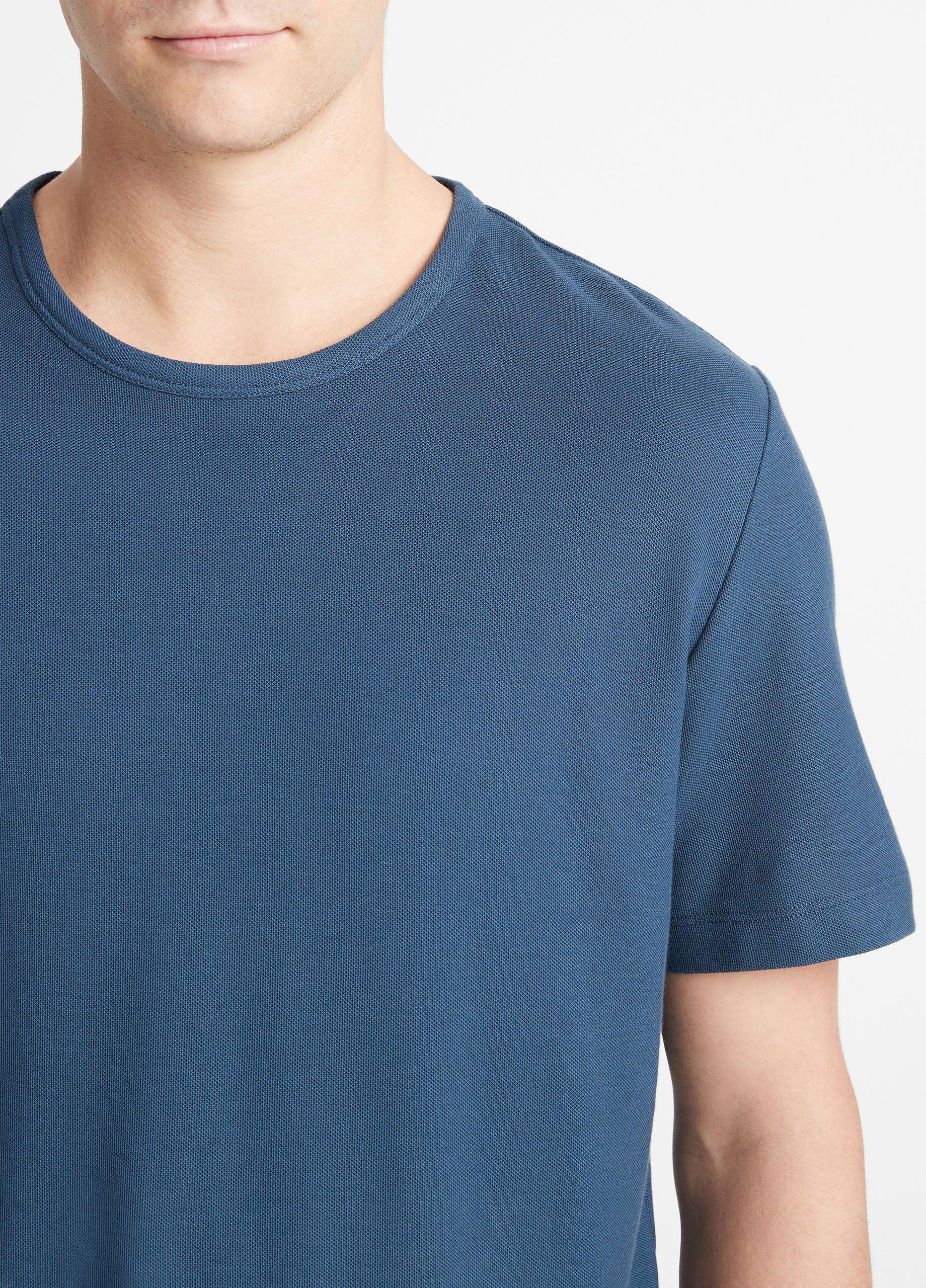 Pima Cotton Piqué Crew Neck T-Shirt Product Image