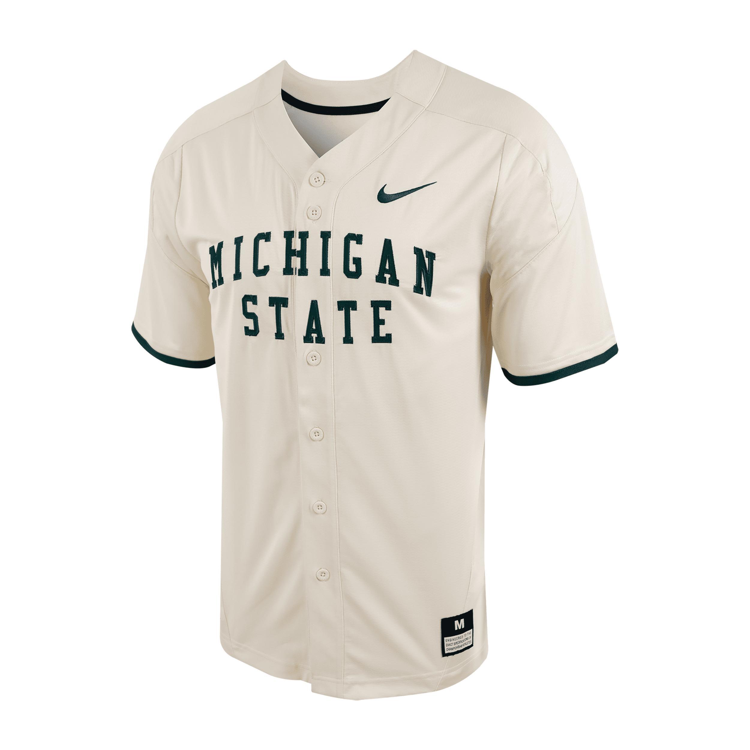 Michigan State Nike Mens College Full-Button Baseball Jersey Product Image