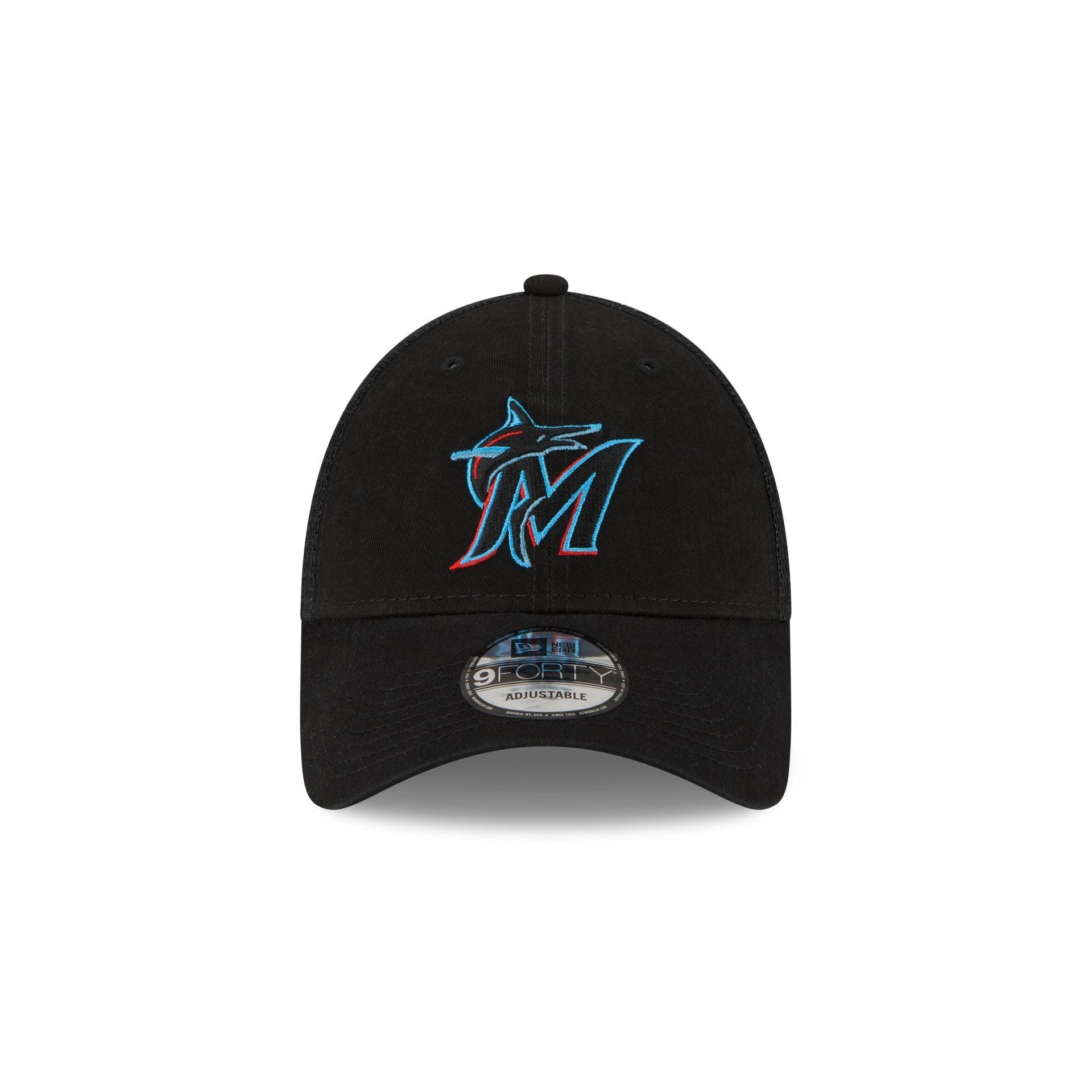 Miami Marlins 9FORTY Trucker Hat Male Product Image