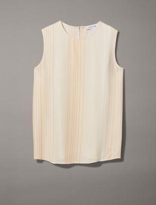 Flowing Sleeveless Printed Tank Top Product Image