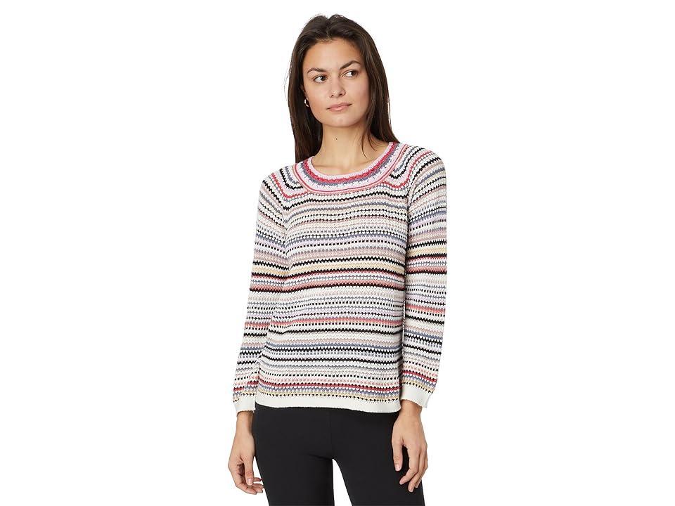 NIC+ZOE Crochet Crush Sweater Multi) Women's Sweater Product Image