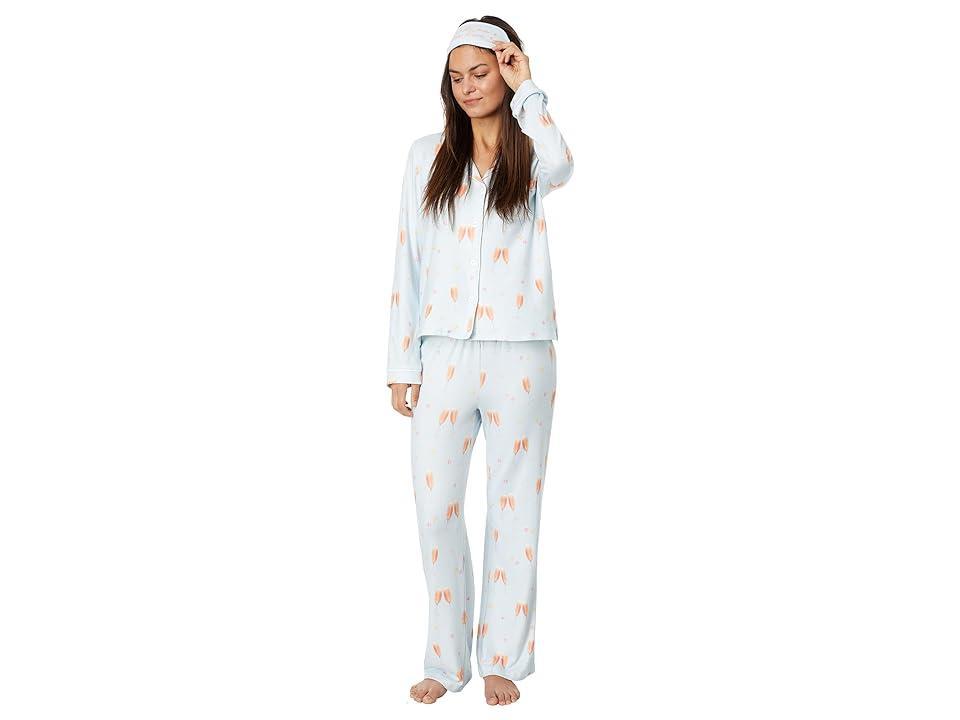 PJ Salvage Sparkling Ros Print Pajamas with Sleep Mask Product Image