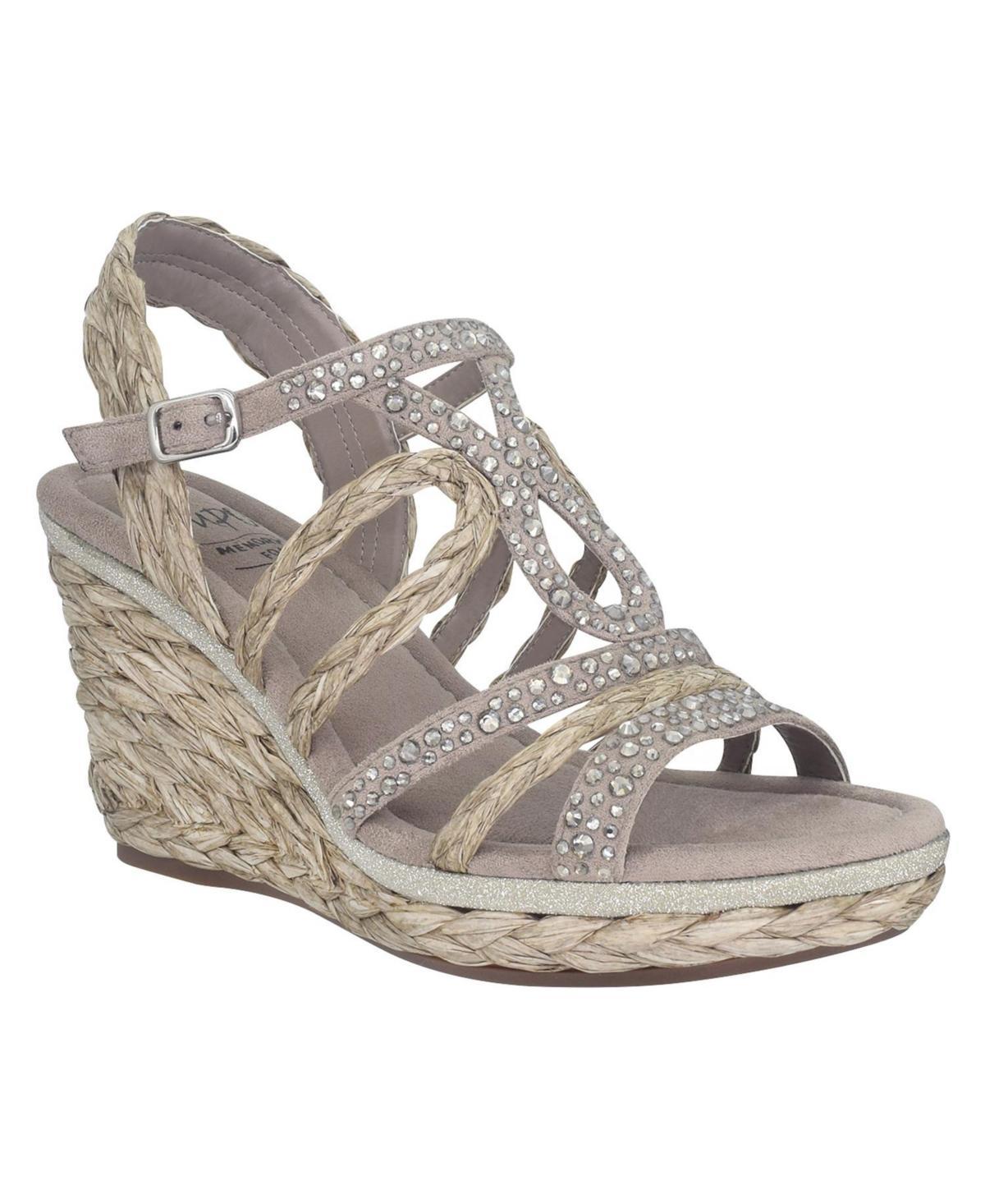 Impo Womens Omalia Raffia Platform Wedge Sandals Product Image