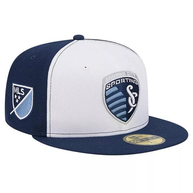 Mens New Era /Navy Sporting Kansas City 2024 Kick Off Collection 59FIFTY Fitted Hat Product Image