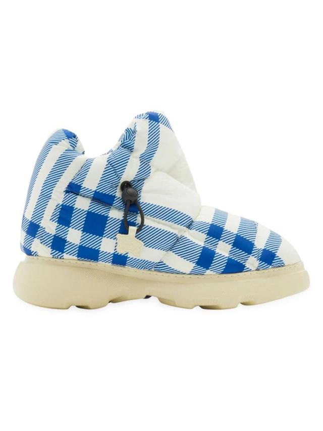 BURBERRY Checked Drawstring Padded Boots In Knight Check Product Image