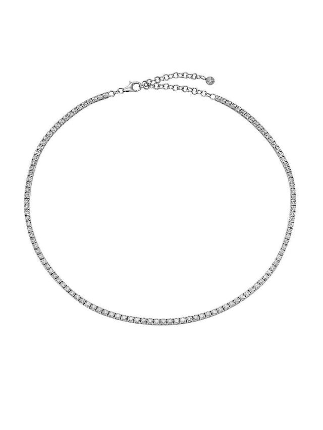 Womens 14K White Gold & 2.49 TCW Diamond Tennis Necklace Product Image