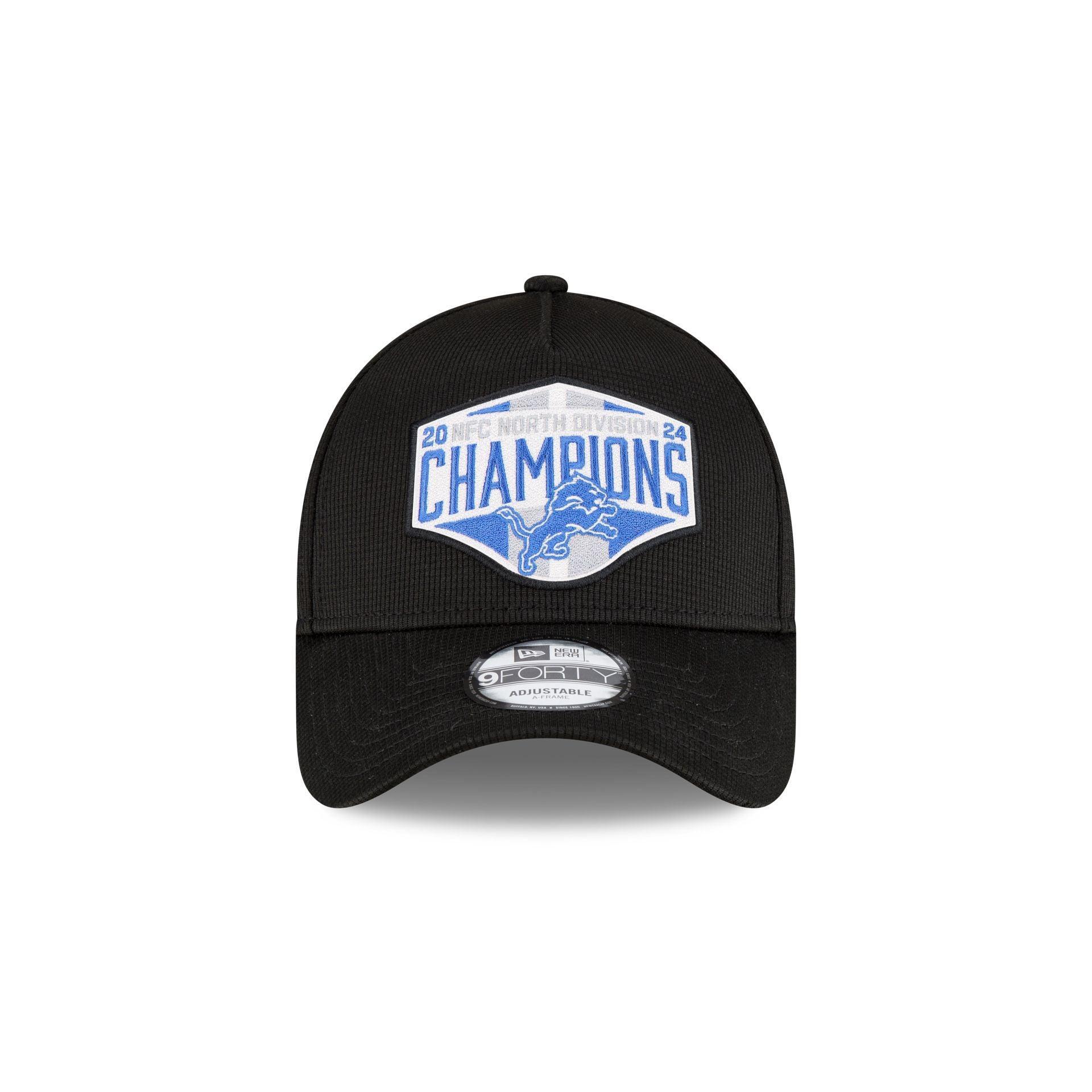 Detroit Lions 2024 Division Champion Locker Room 9FORTY A-Frame Snapback Hat Male Product Image