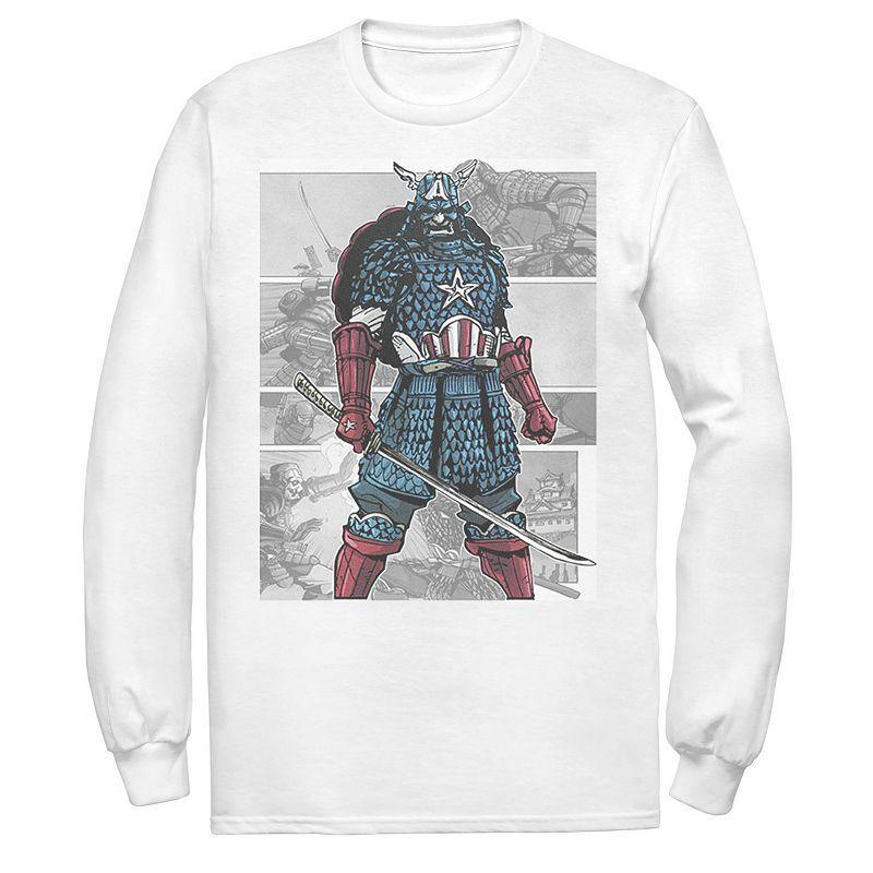 Mens Marvel Captain America Samurai Comic Scenes Tee Product Image