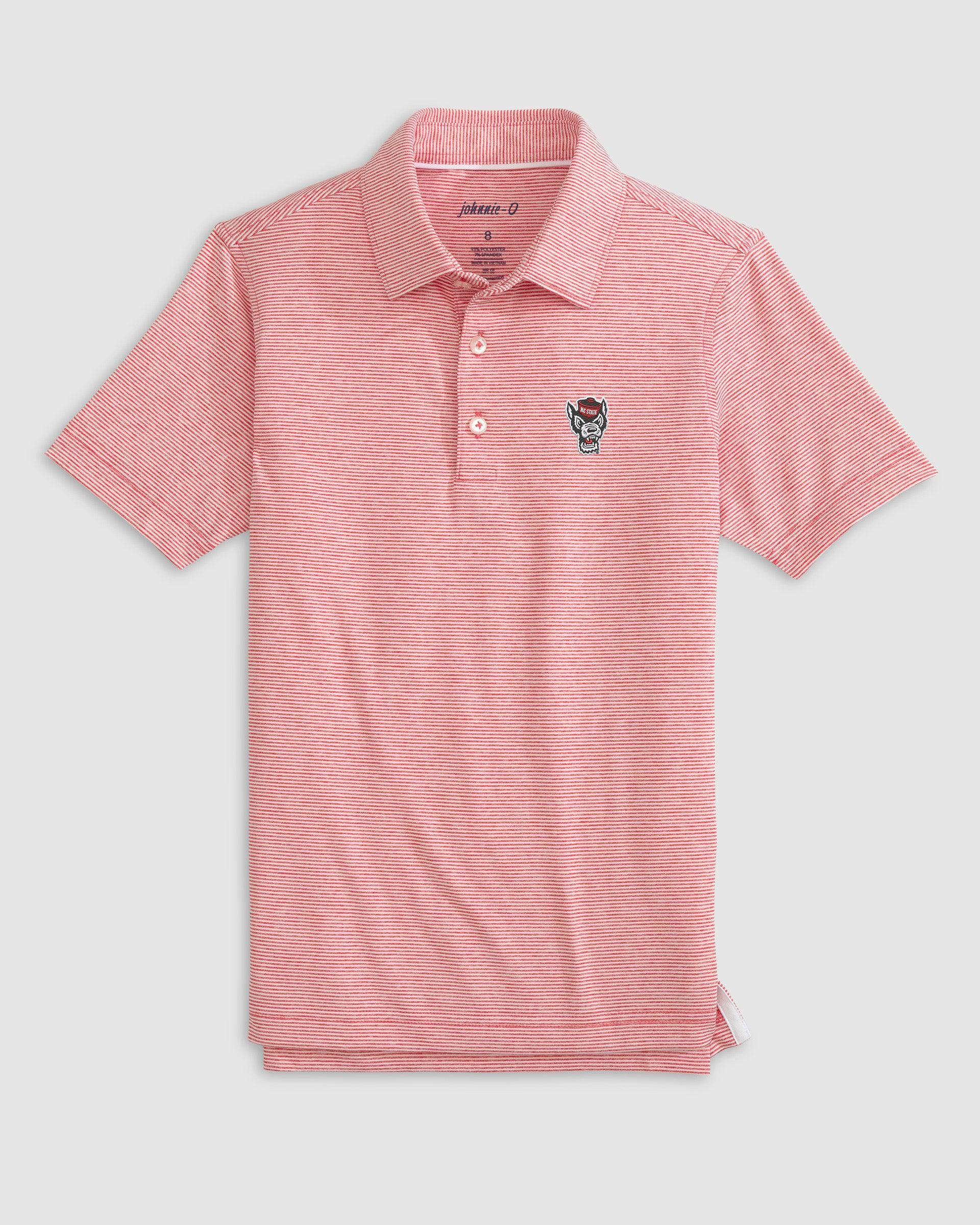 johnnie-O Southern Methodist Lyndonn Jr. Striped Jersey Performance Polo Product Image