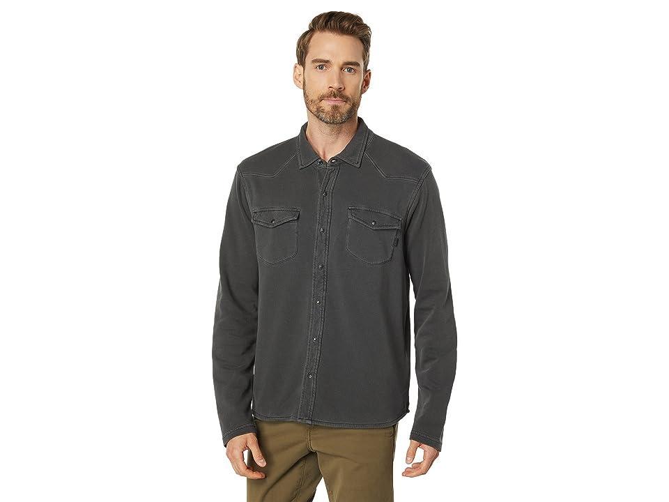 Lucky Brand French Terry Western Shirt (Jet ) Men's Clothing Product Image