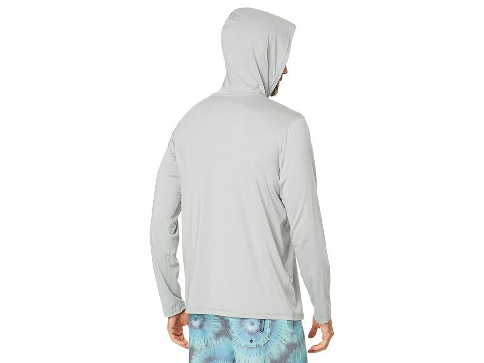 Hurley Hybrid Upf Hooded Ls (Lt. Stone Grey) Men's Swimwear Product Image