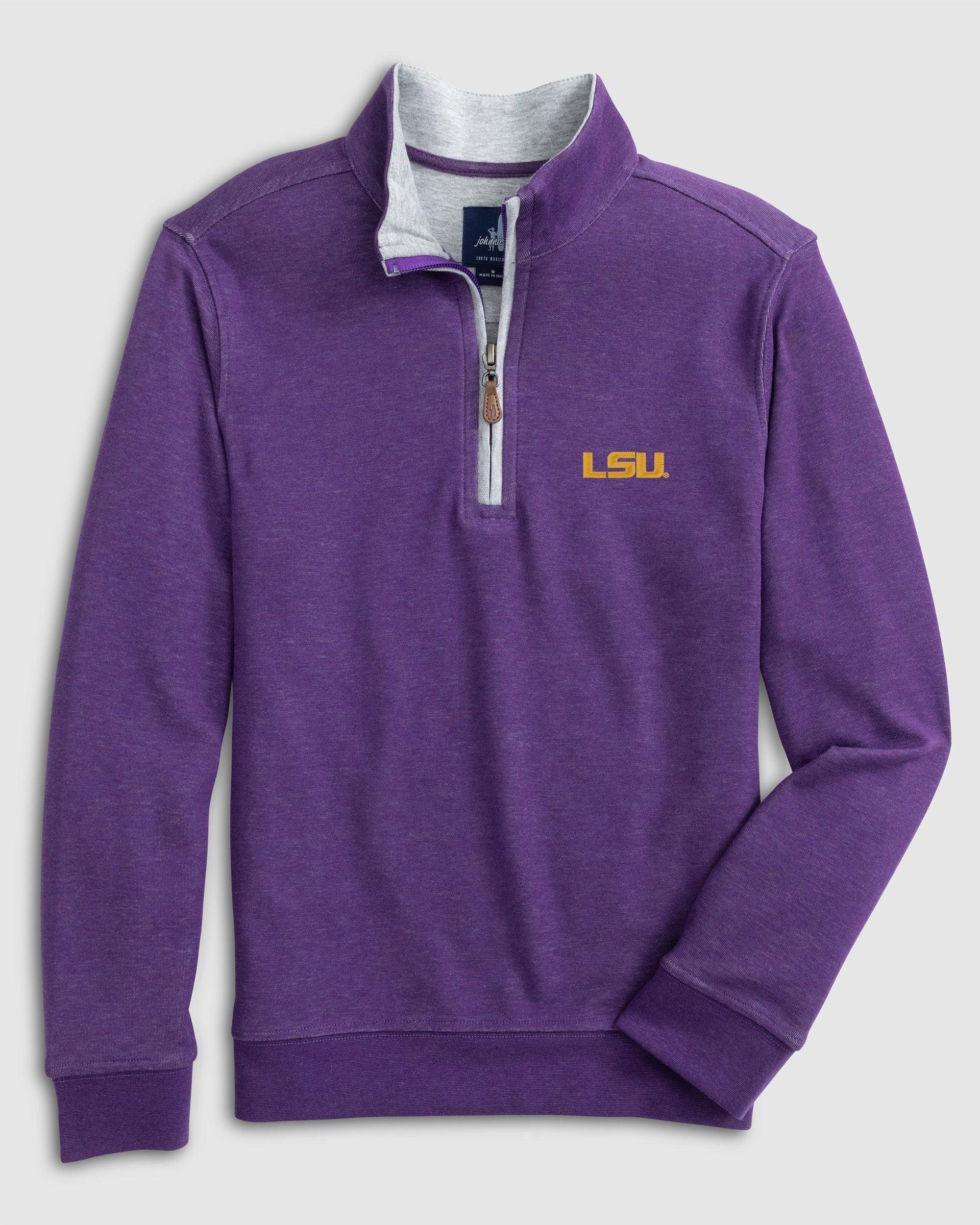 johnnie-O LSU Sully Jr. 1/4 Zip - Tiger Mike Logo Product Image