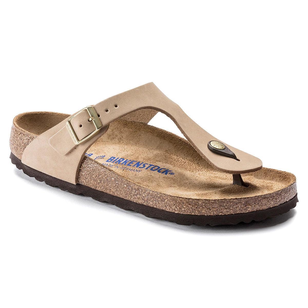 Birkenstock Women's Gizeh Soft Footbed Nubuck Sandals Female Product Image