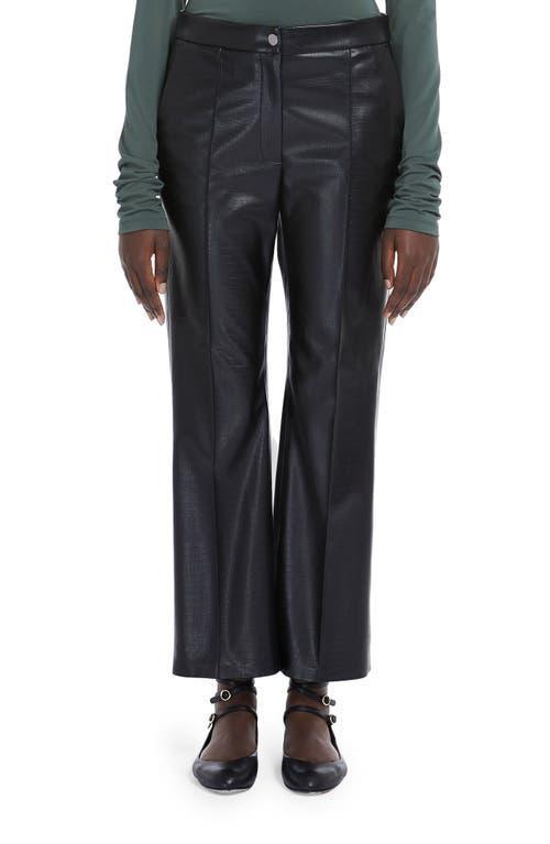 Womens Queva Crocodile-Embossed Faux Leather Trousers Product Image