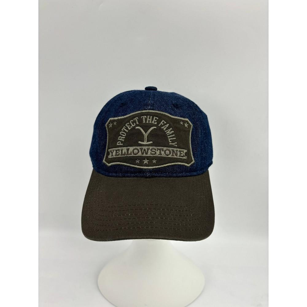 Mens Solid Cotton Yellowstone Baseball Hat - Blue Product Image