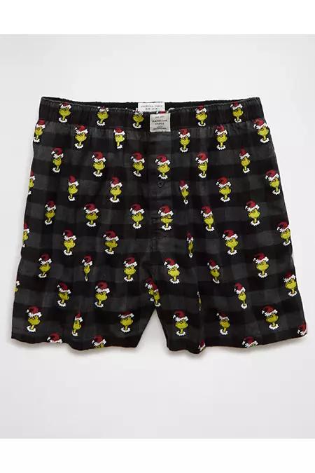 AEO Grinch Santa Flannel Pocket Boxer Short Men's Product Image