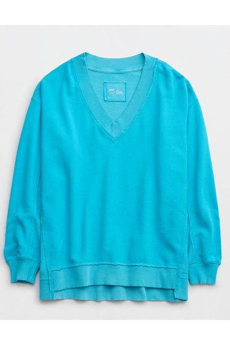 Aerie Vacay Every Day V Neck Sweatshirt Women's Product Image