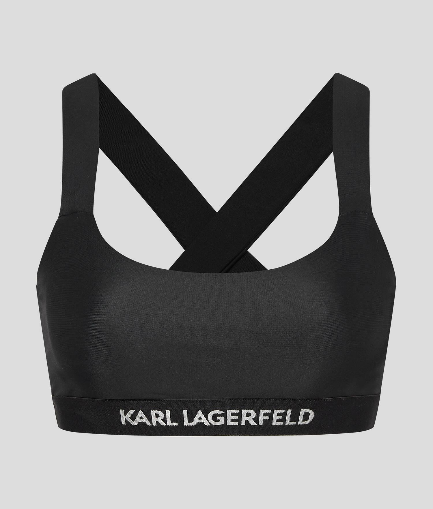 KARL LOGO CROSSOVER BIKINI TOP Product Image