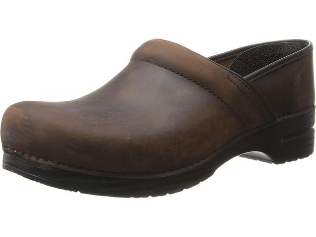Dansko Professional (Antique Brown Oiled Leather) Men's Clog Shoes Product Image
