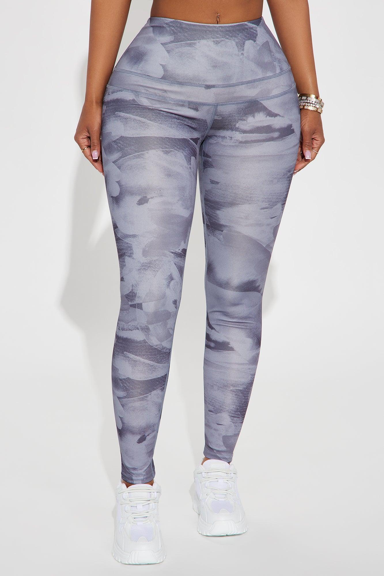 Reaching the Goal Abstract Active Legging - Grey/combo Product Image