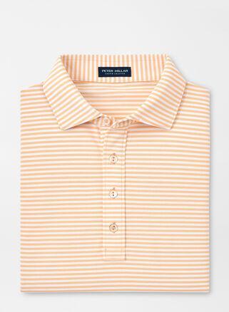 Peter Millar Mens Mood Performance Mesh Polo | Color: Orange Sorbet | Size: XXL Product Image