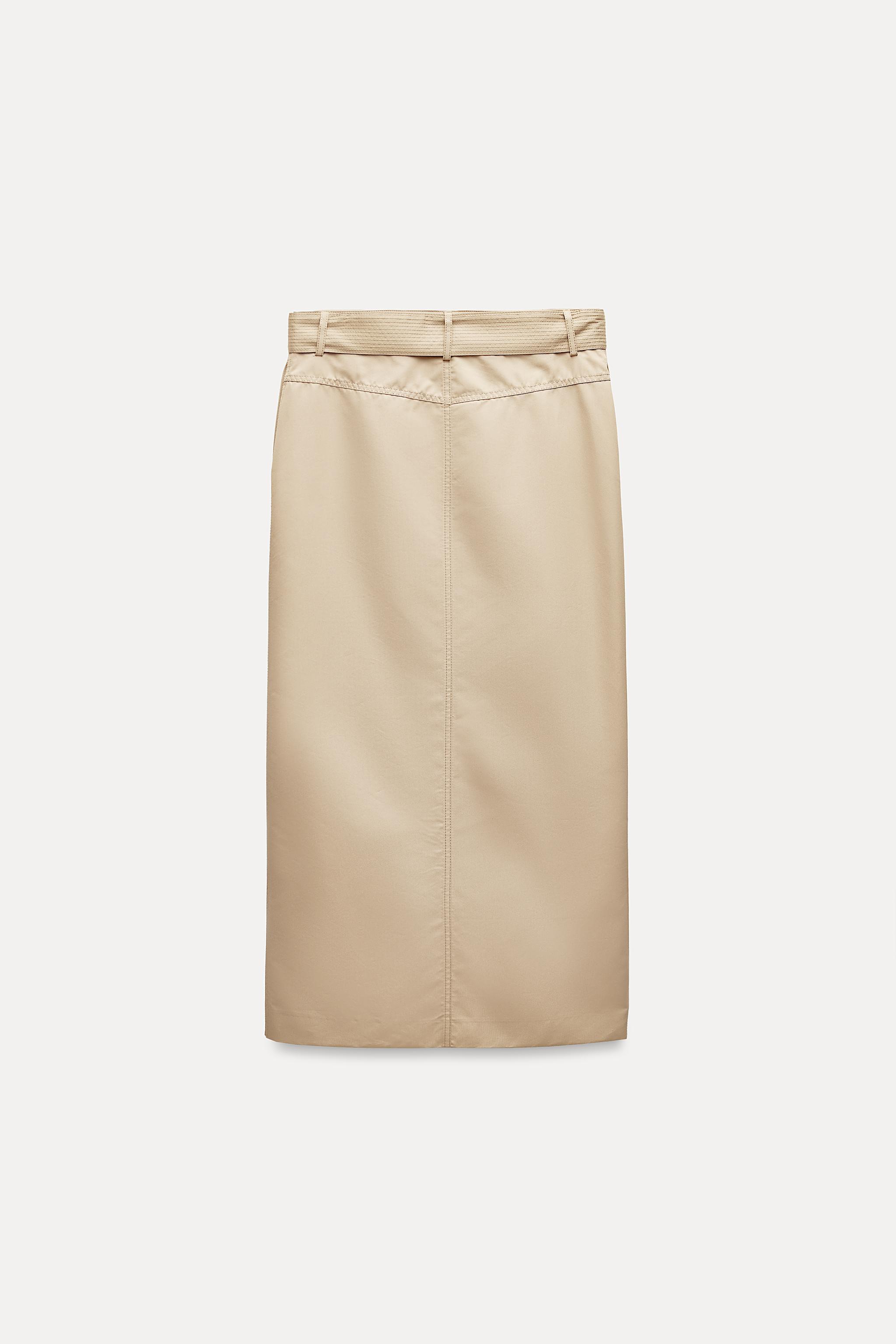 STRAIGHT GABARDINE SKIRT ZW COLLECTION Product Image