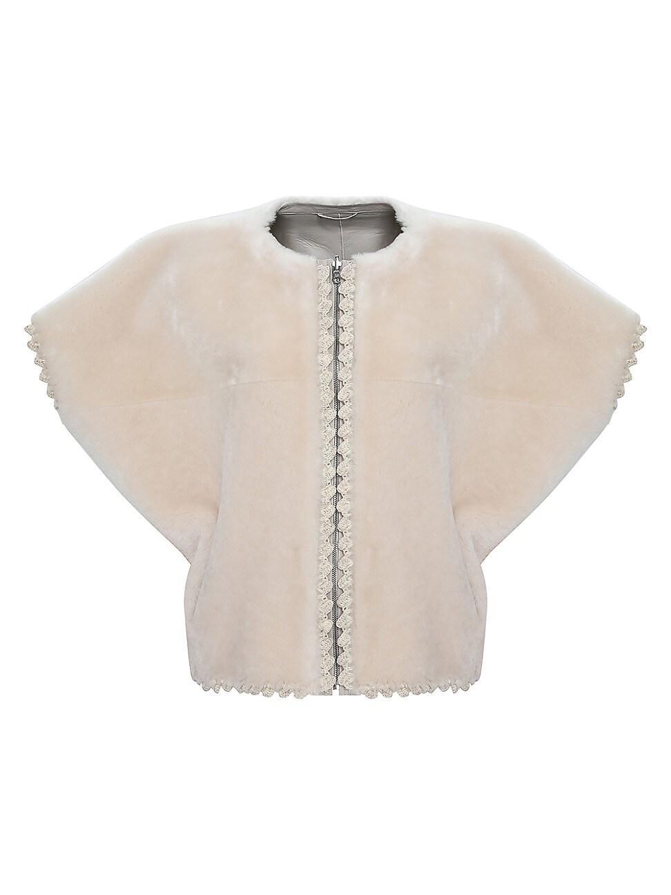 Reversible Select Shearling Lamb Collarless Jacket Product Image