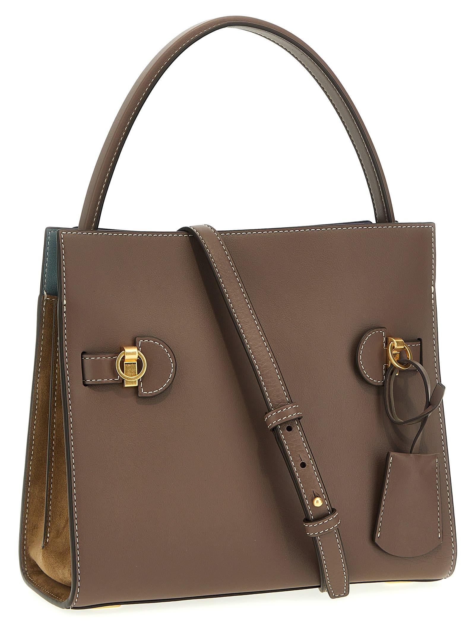 Small Lee Radziwill Handbag In Brown Product Image