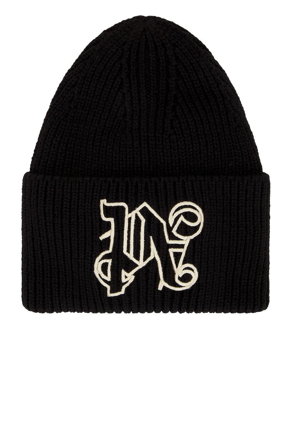 Palm Angels Beanie in Black Product Image