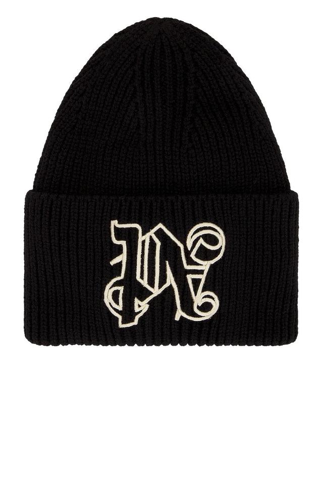 Palm Angels Beanie in Black Product Image