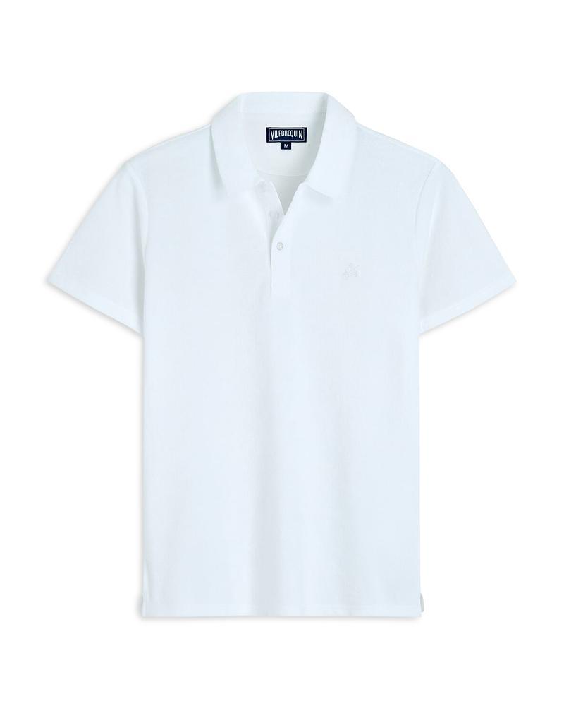 Mens Organic Cotton Terry Polo Shirt Product Image