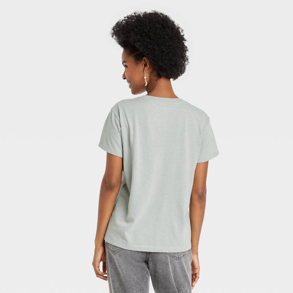 Womens Kindness Short Sleeve Graphic T-Shirt - Sage Green Product Image