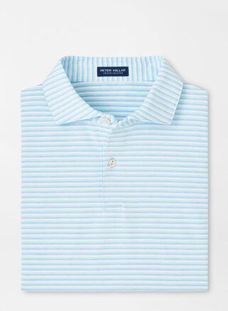 Mens Milton Stripe Performance Polo Shirt Product Image